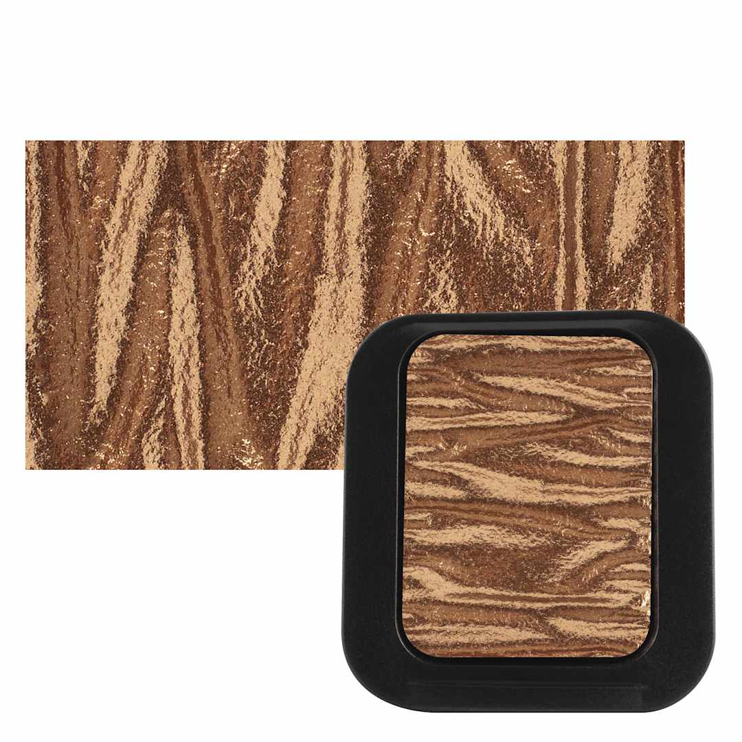 Open in modal - Finetec Artist Mica Watercolor - Bronze pan and swatch