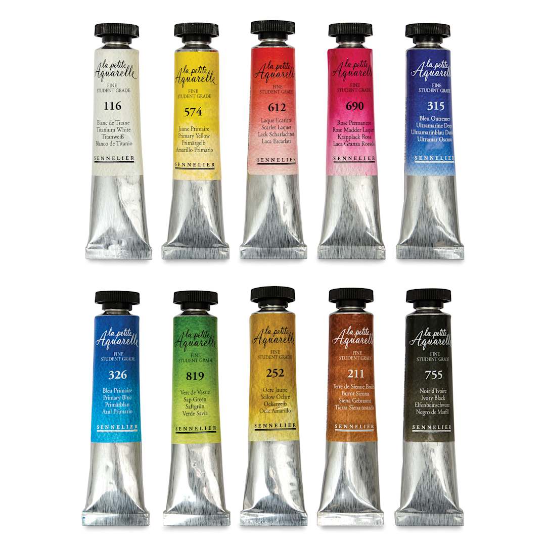 Open in modal - Sennelier La Petite Aquarelle Watercolors - Set of 10 Tubes
