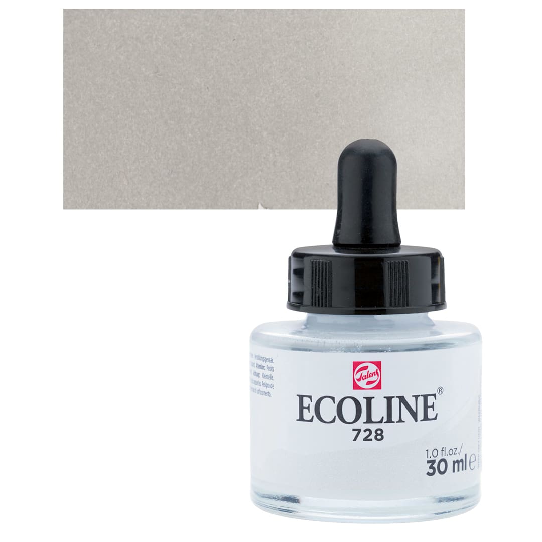 Open in modal - Ecoline Liquid Watercolor with Dropper - Warm Gray Light, 30 ml jar and swatch