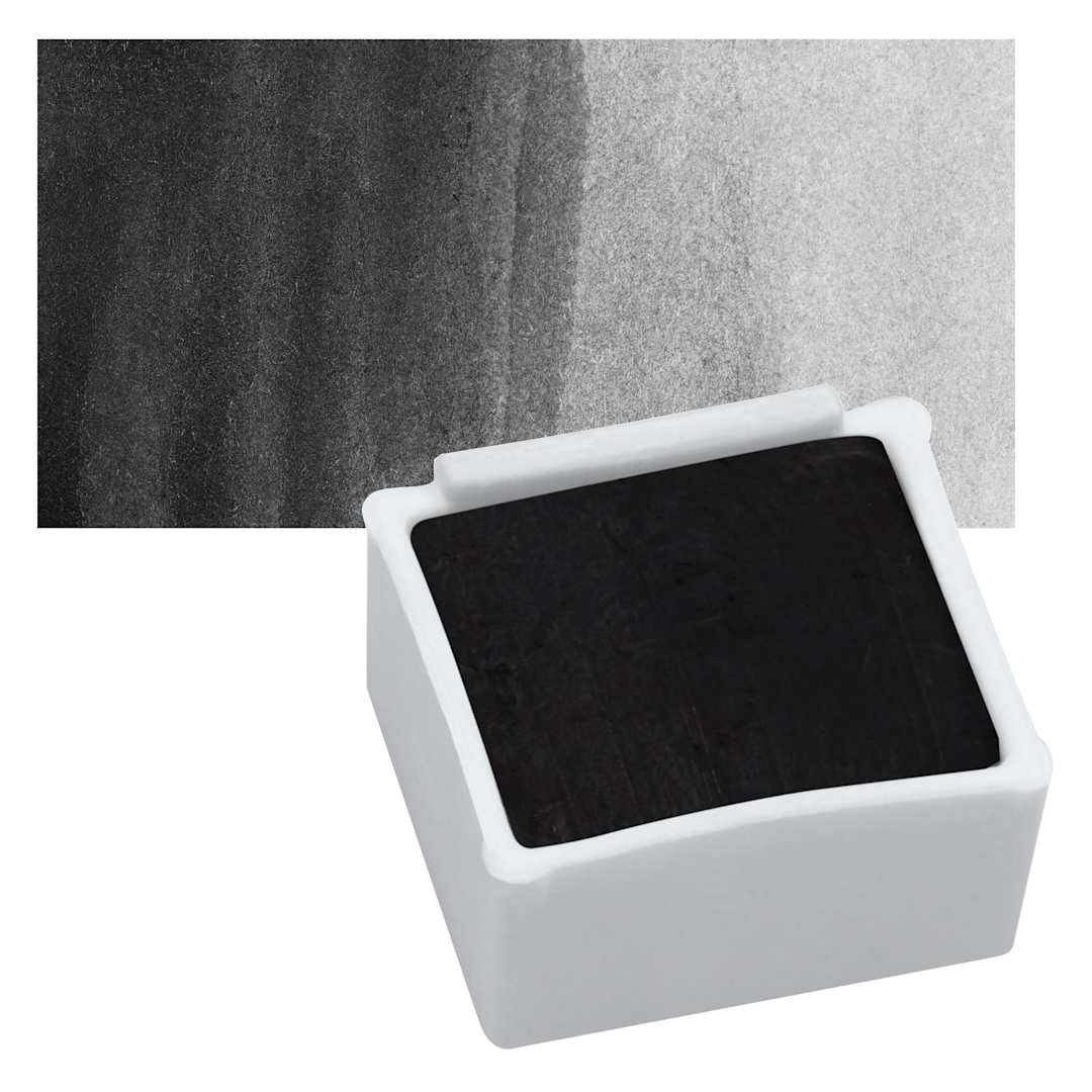 Open in modal - Derwent Inktense Paint Pan - Ink Black pan and swatch