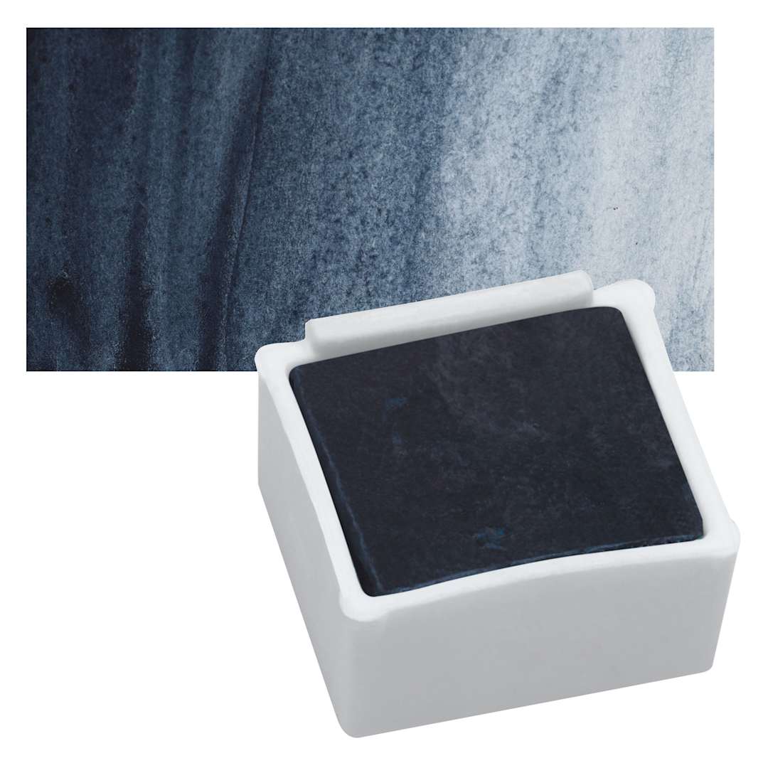 Open in modal - Derwent Inktense Paint Pan - Paynes Grey pan and swatch