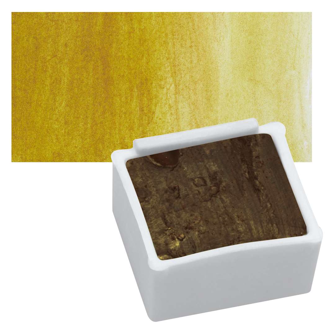 Open in modal - Derwent Inktense Paint Pan - Natural Brown pan and swatch