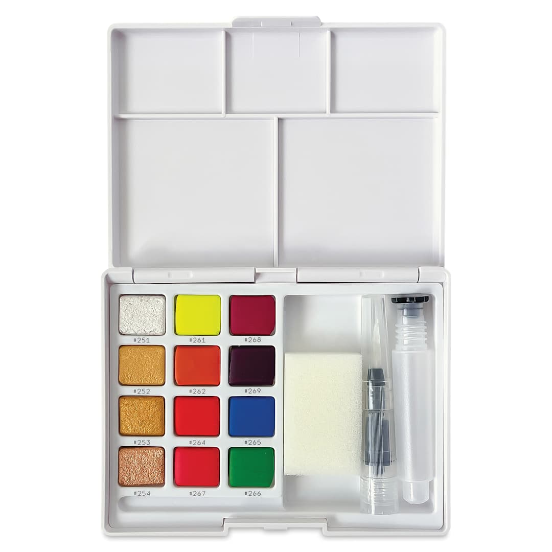 Open in modal - Koi Creative Art Colors Sketch Watercolor Set - Set of 12 w/Brush