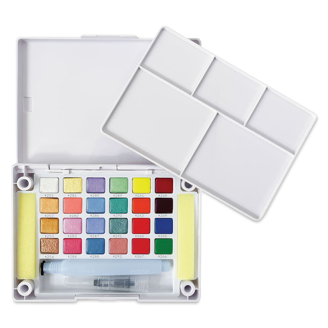 Open in modal - Koi Creative Art Colors Sketch Watercolor Set - Set of 24 w/Brush