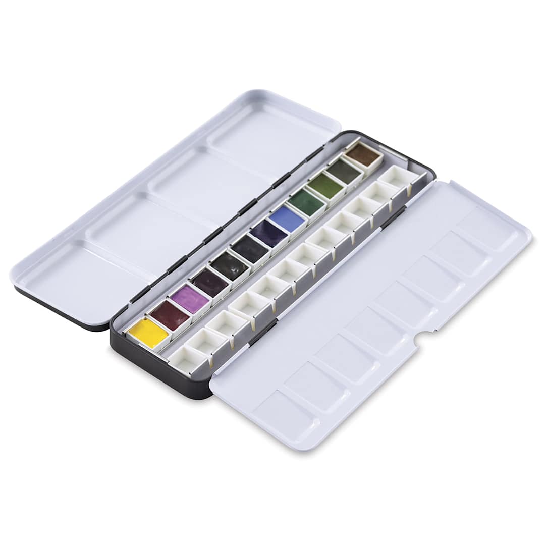 Open in modal - Daniel Smith Watercolor Half Pan - Set of 12, Metal Box, Colors of Inspiration