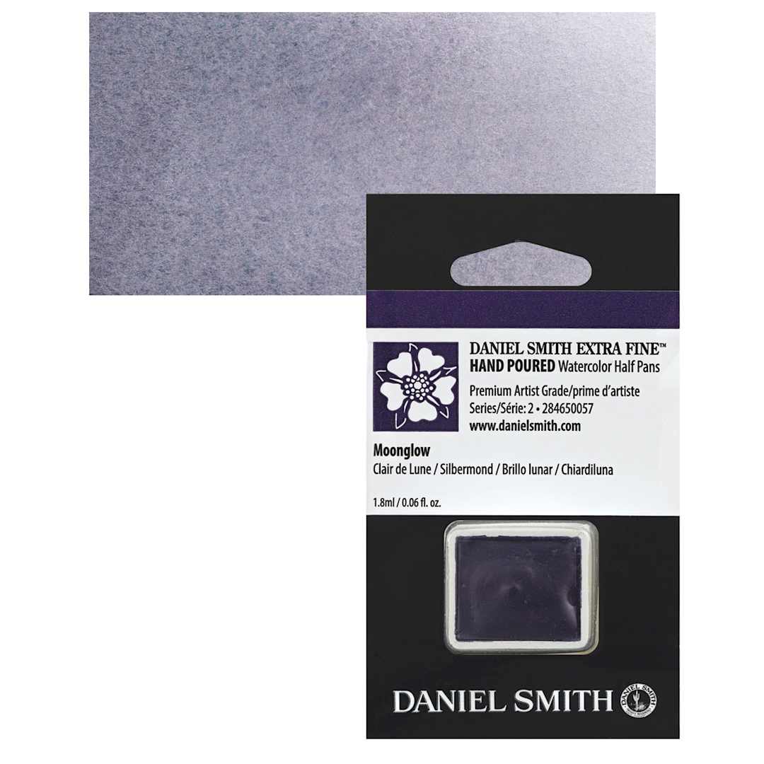Open in modal - Daniel Smith Extra Fine Watercolor Half Pan - Moonglow and swatch