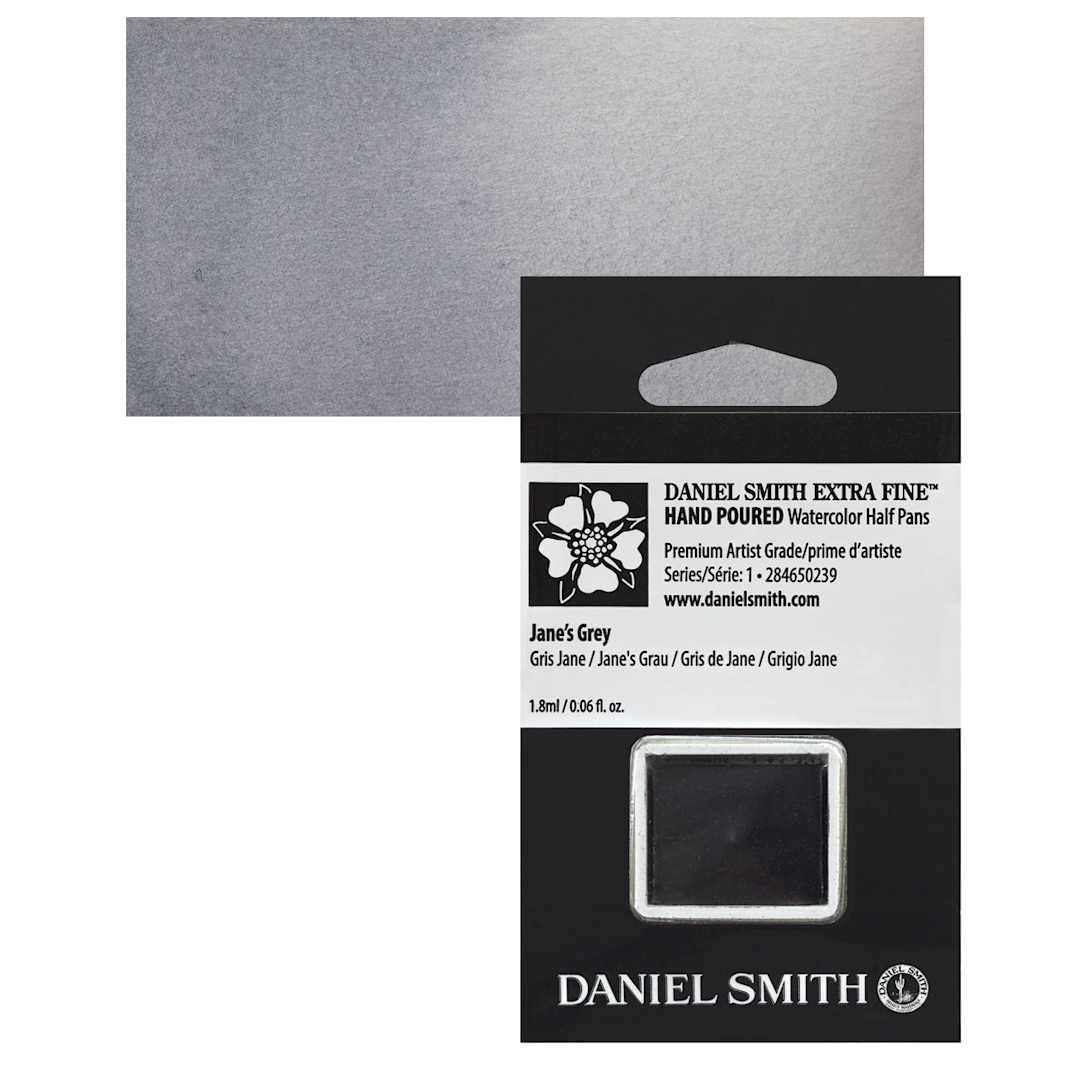 Open in modal - Daniel Smith Extra Fine Watercolor Half Pan - Jane's Grey and swatch