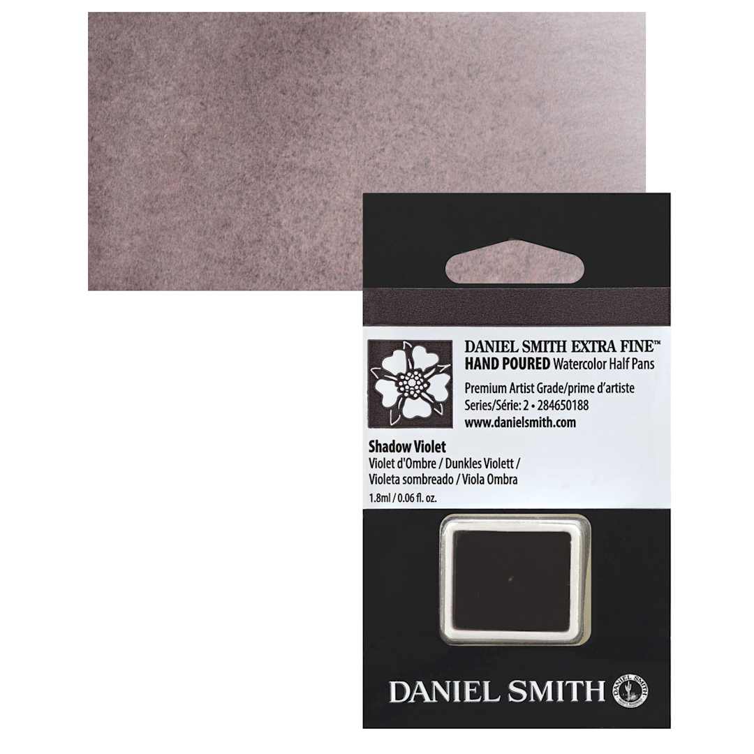 Open in modal - Daniel Smith Extra Fine Watercolor Half Pan - Shadow Violet and swatch