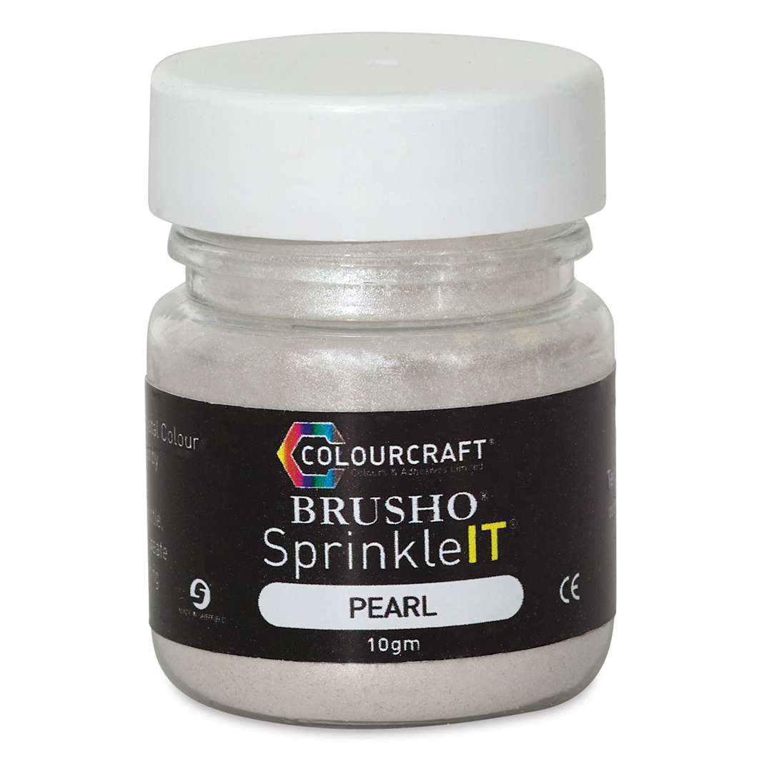 Open in modal - Brusho SprinkleIt - Front of Jar of Pearl