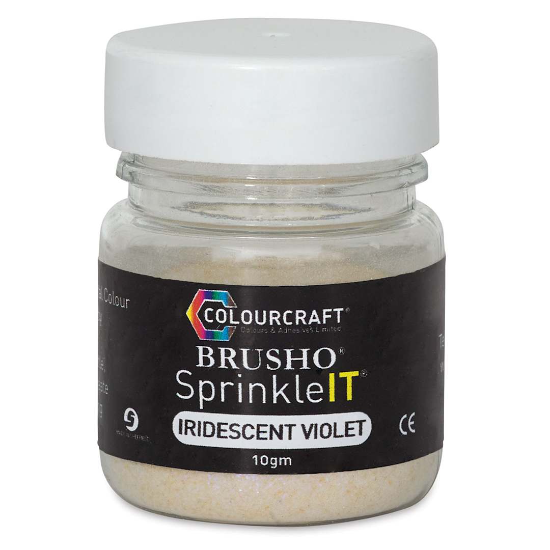 Open in modal - Brusho SprinkleIt - Front of Jar of Iridescent Violet