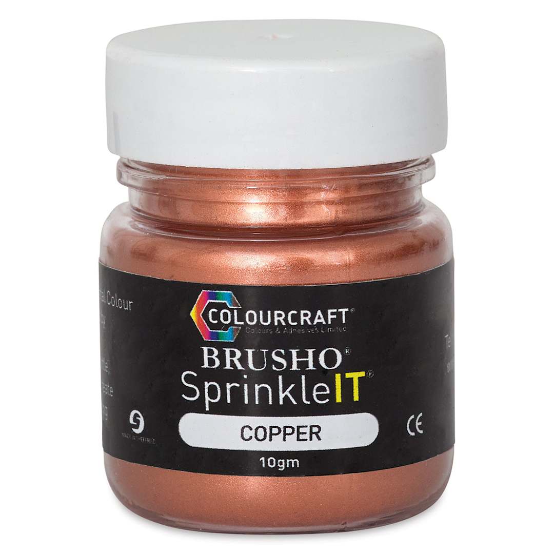 Open in modal - Brusho SprinkleIt - Front of Jar of Copper