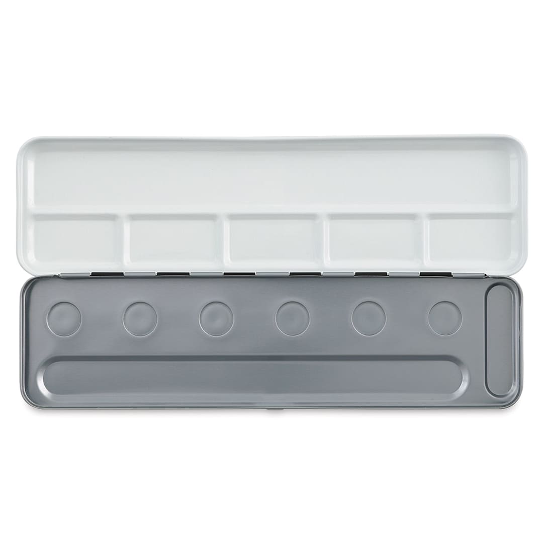 Open in modal - Empty Metal Watercolor Tin - Empty Tin for 6 Colors