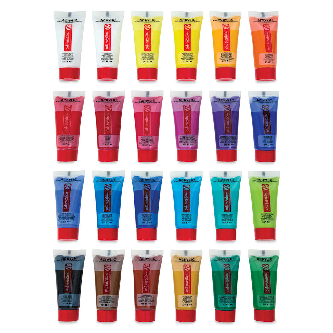 Open in modal - Talens Art Creation Acrylic Set - Set of 24, 12 ml tubes, Assorted