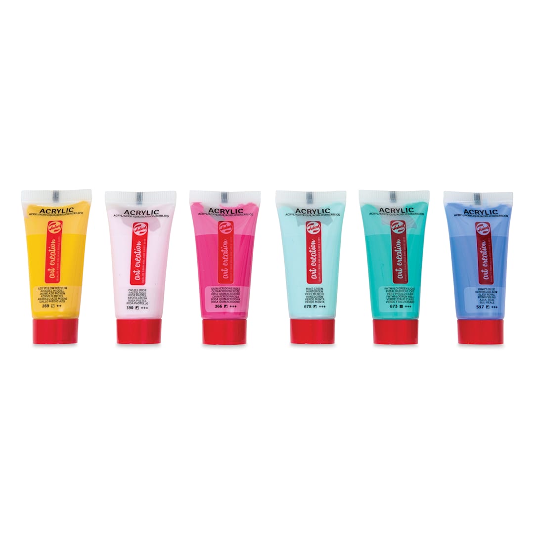 Open in modal - Talens Art Creation Acrylics - Set of 6, Caribbean, 12 ml Tubes