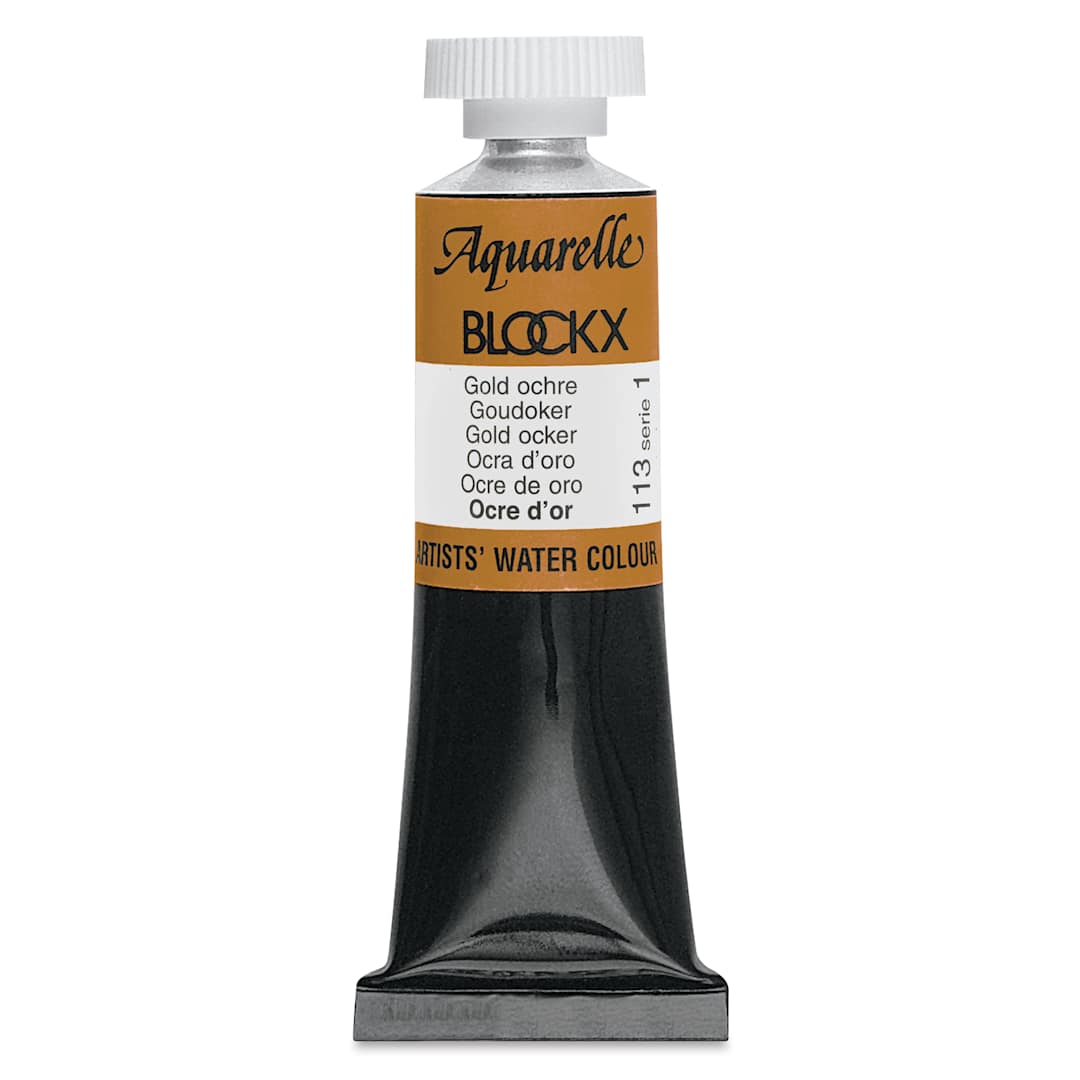 Open in modal - Blockx Artists' Watercolor - Gold Ochre, 15 ml Tube