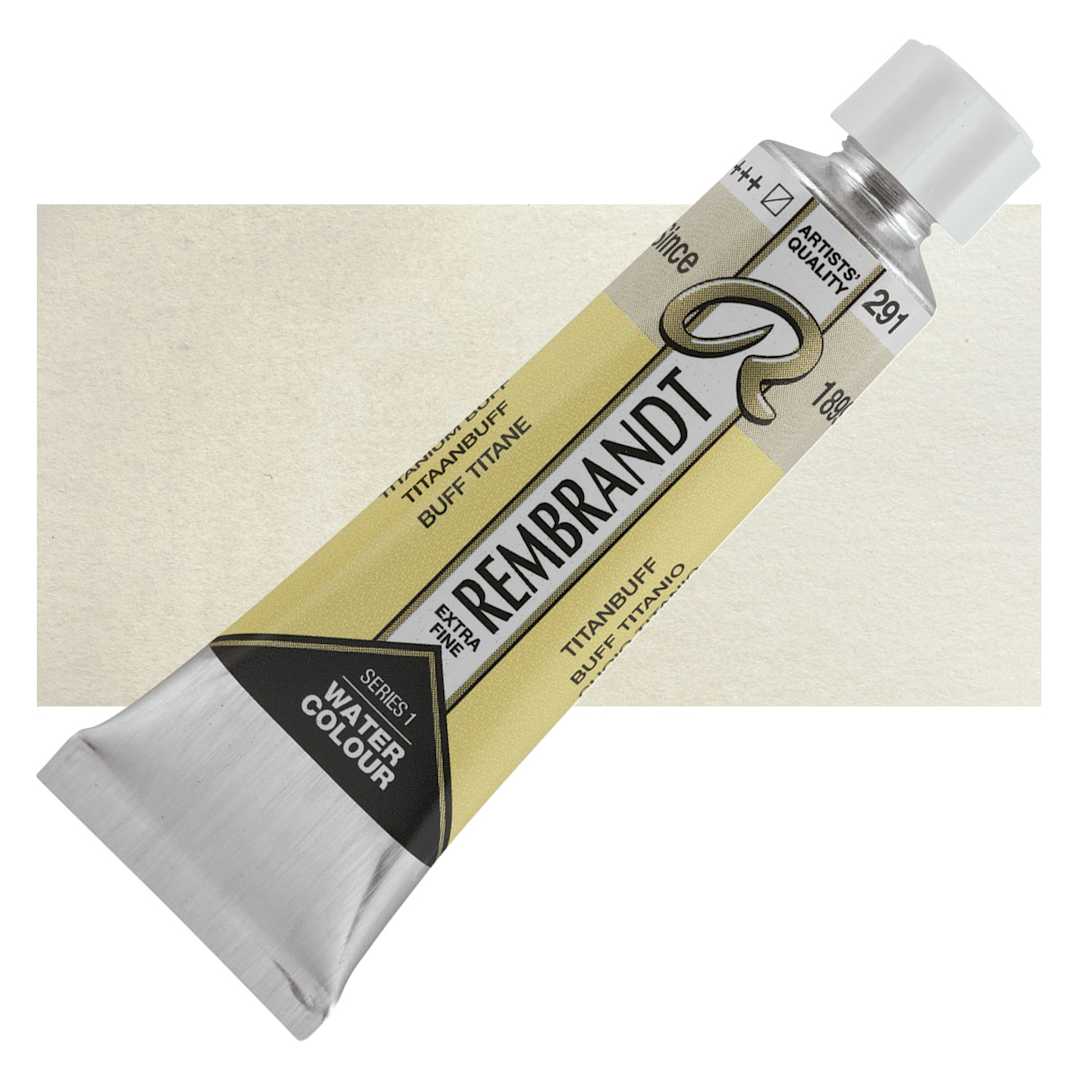 Open in modal - Rembrandt Artist Watercolor - Titan Buff, 10 ml tube and swatch