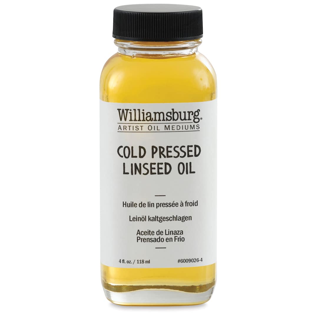 Open in modal - Williamsburg Artist Cold Pressed Linseed Oil - 4 oz bottle