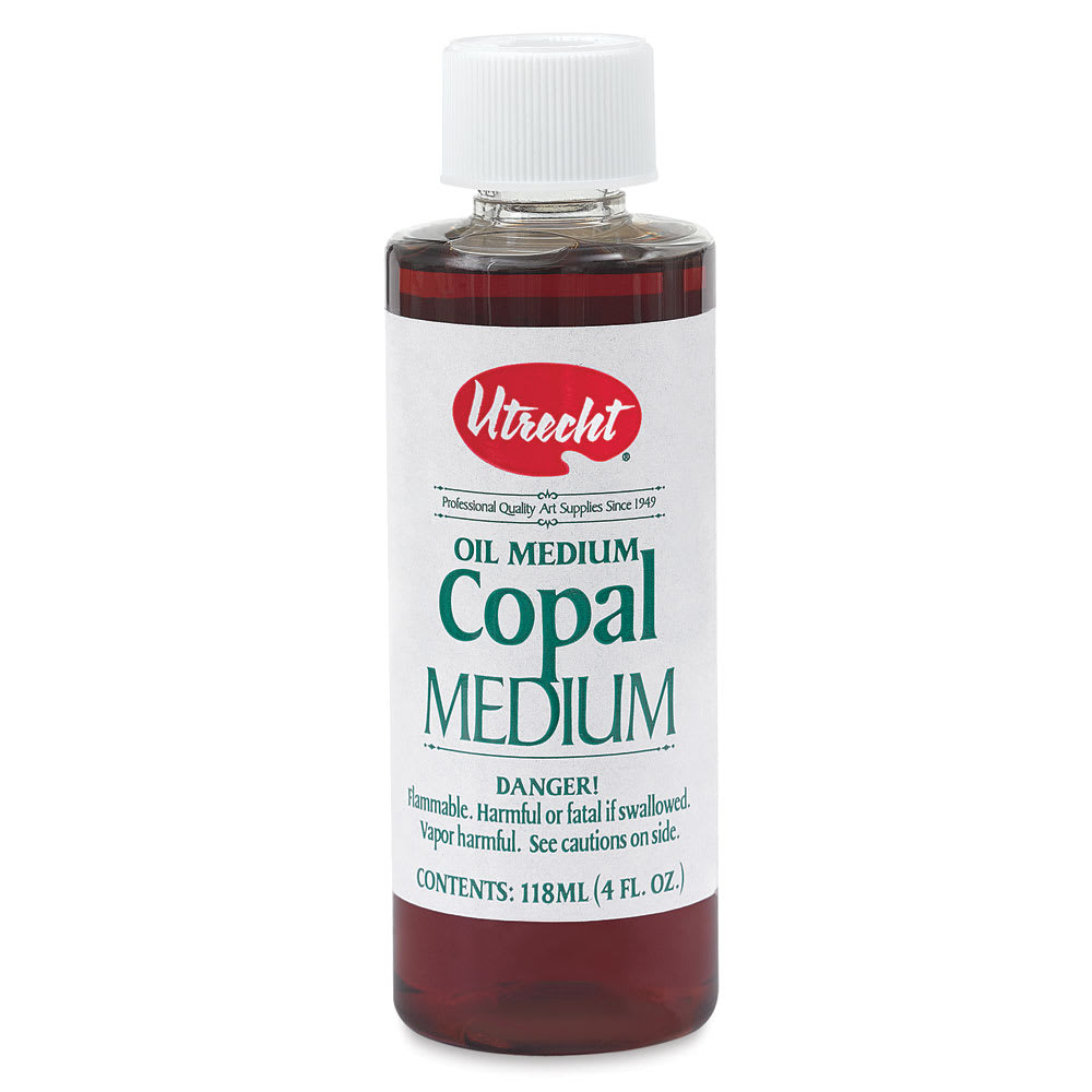 Open in modal - Utrecht Copal Painting Medium - Front of 4 oz bottle
