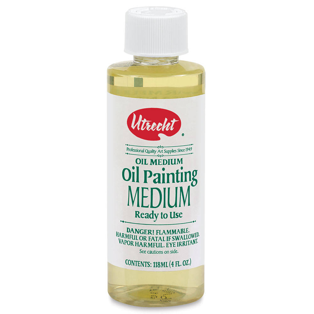 Open in modal - Utrecht Classic Oil Painting Medium - Front view of 4oz bottle of Medium