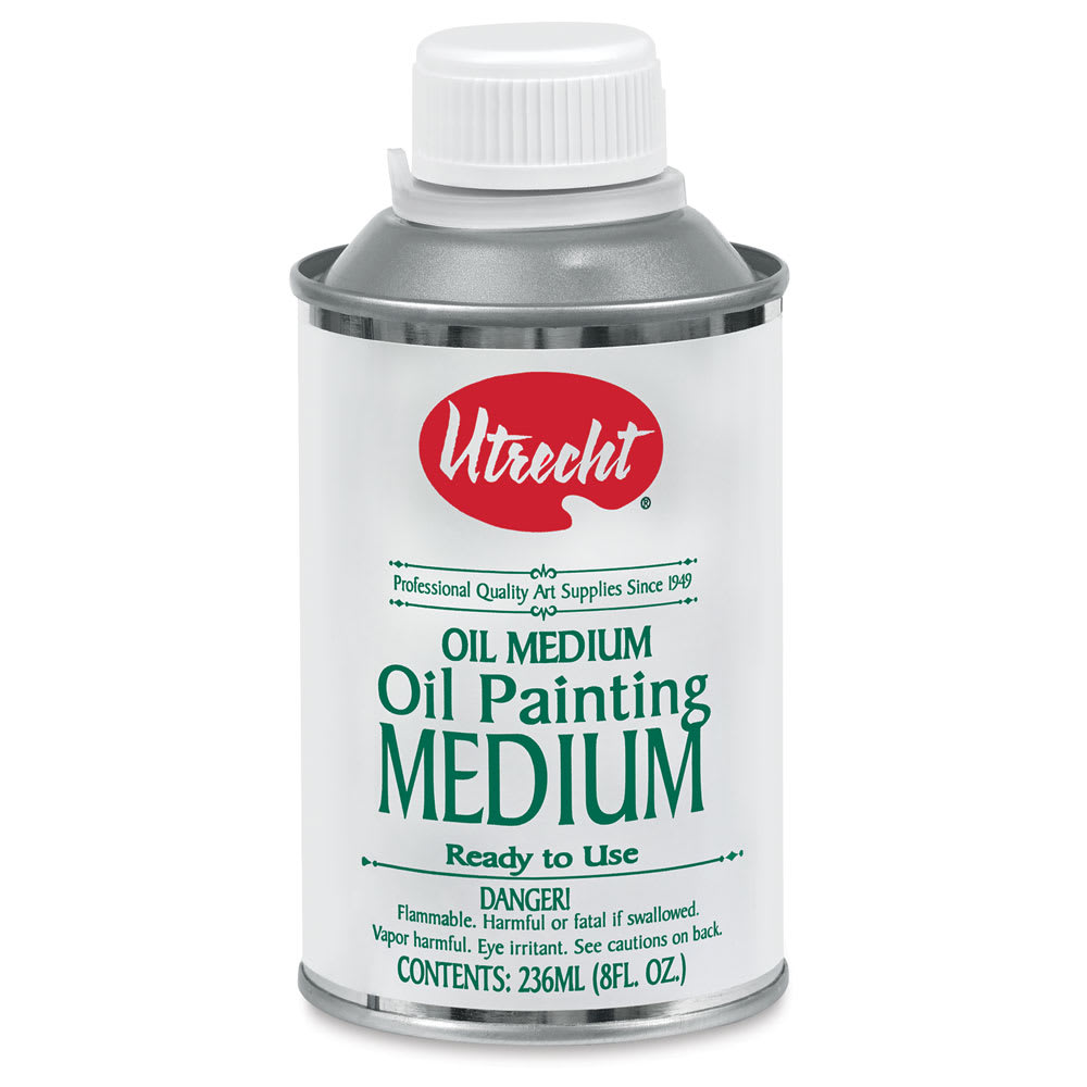 Open in modal - Utrecht Classic Oil Painting Medium - Front view of 8 oz Can