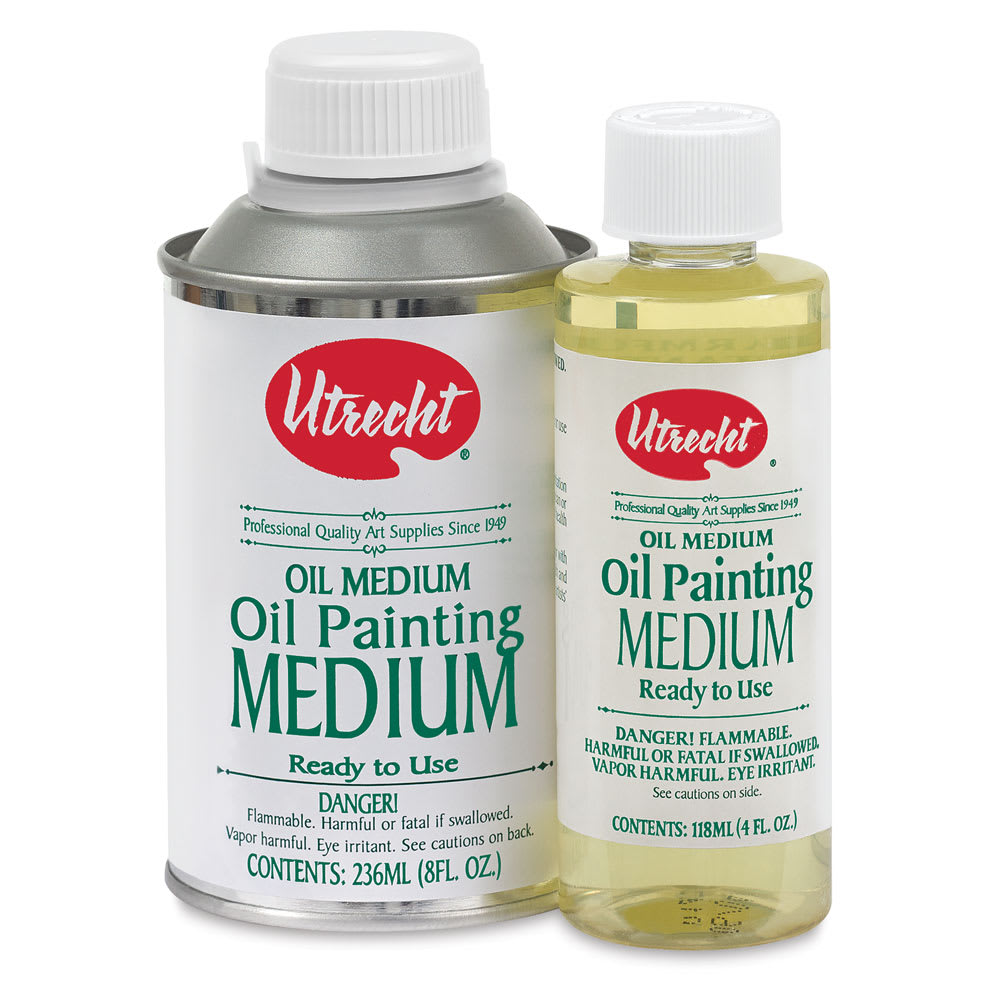 Open in modal - Utrecht Classic Oil Painting Medium - Front view of both sizes of Medium available