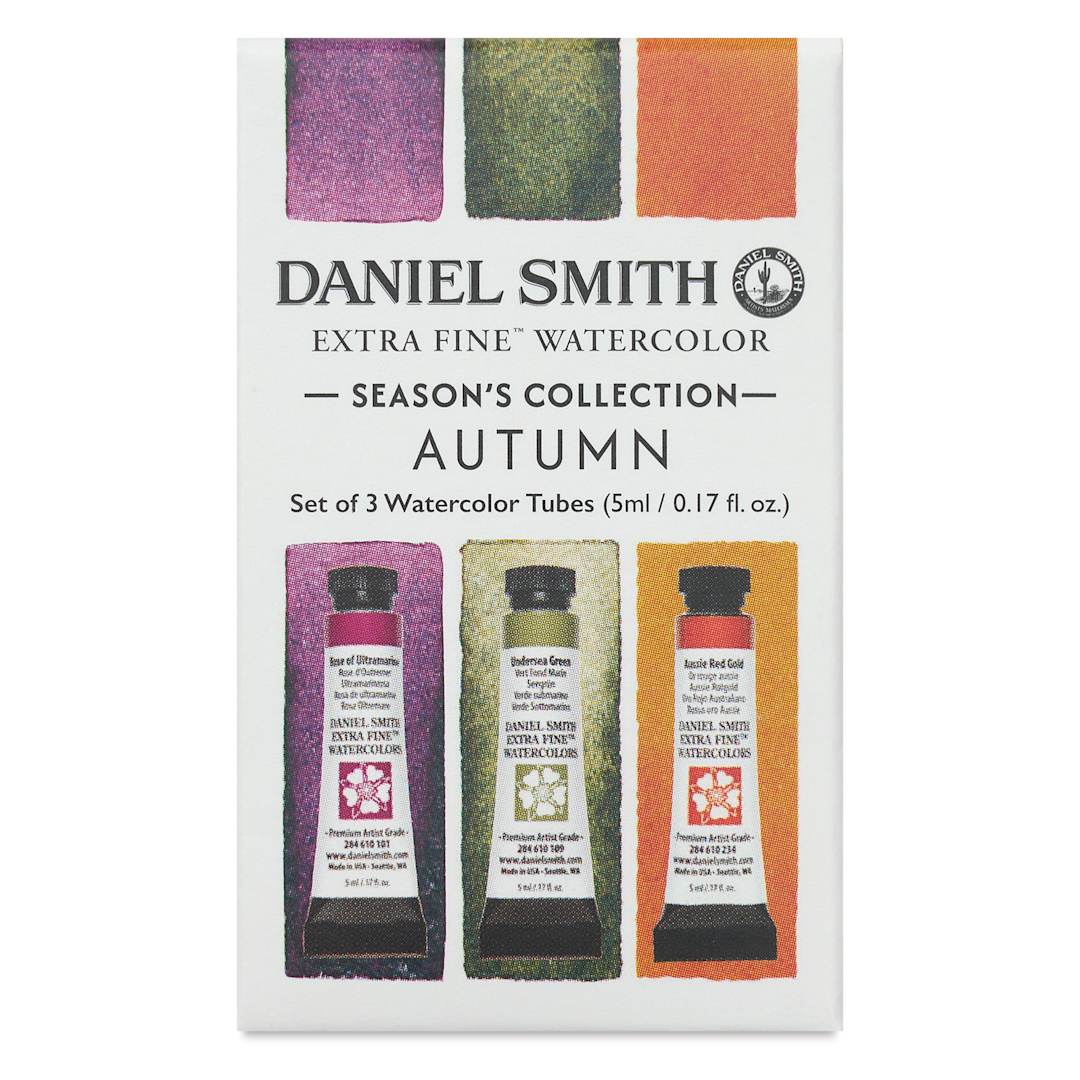 Open in modal - Daniel Smith Extra Fine Watercolor - Set of 3, Autumn, 5 ml Tubes front of package