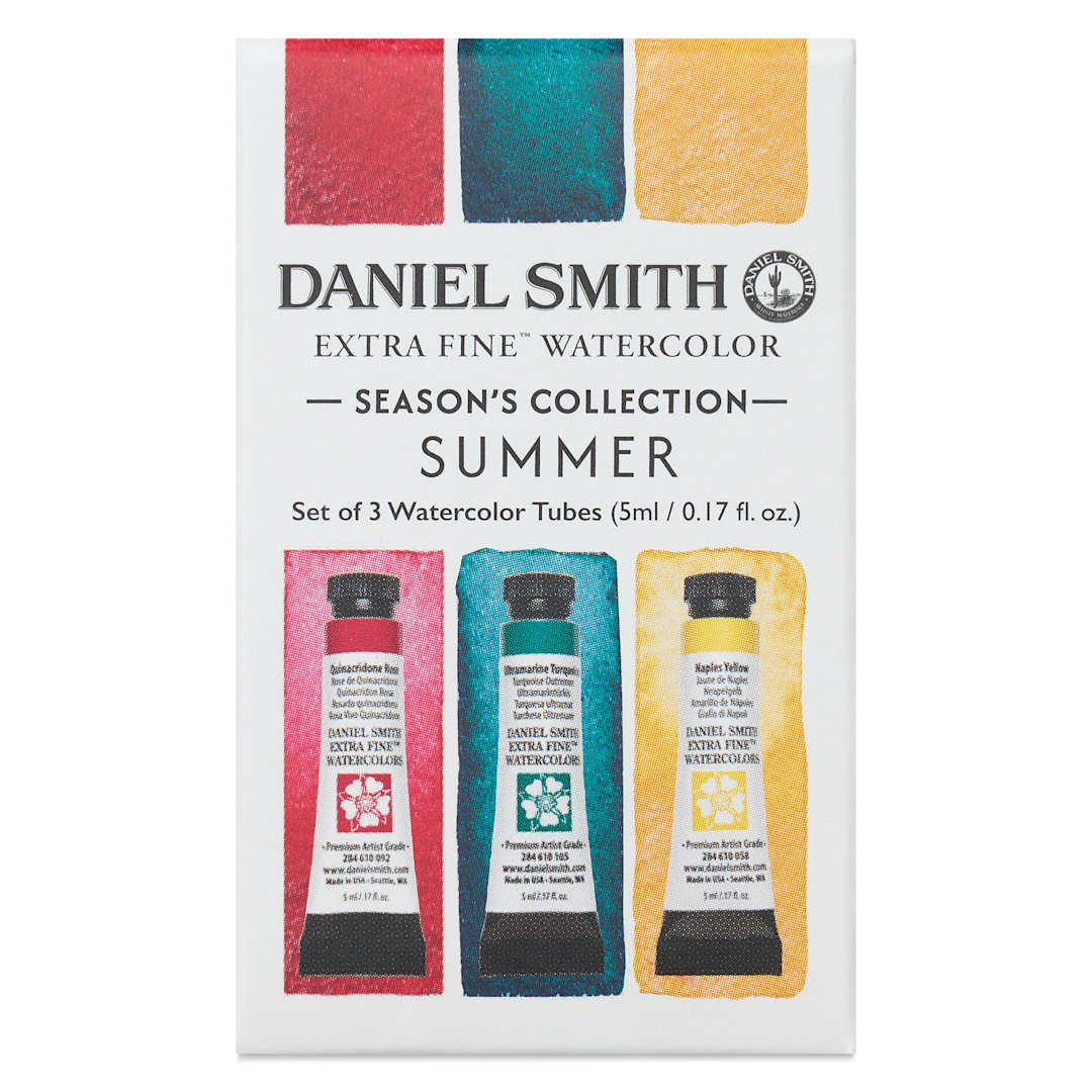 Open in modal - Daniel Smith Extra Fine Watercolor - Set of 3, Summer Set, 5 ml Tubes front of package