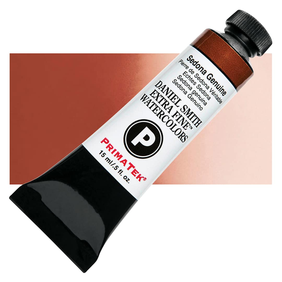 Open in modal - Daniel Smith Extra Fine Watercolor - PrimaTek, Sedona Genuine, 15 ml Tube and swatch