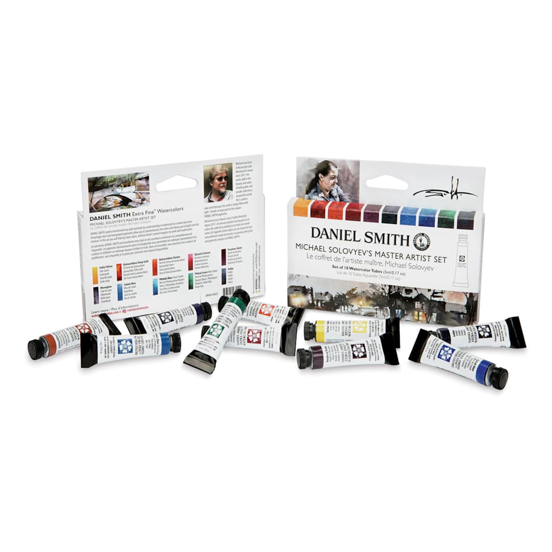 Open in modal - Daniel Smith Extra Fine Watercolor - Michael Solovyev Master Artist, Set of 10, 5 ml, Tubes