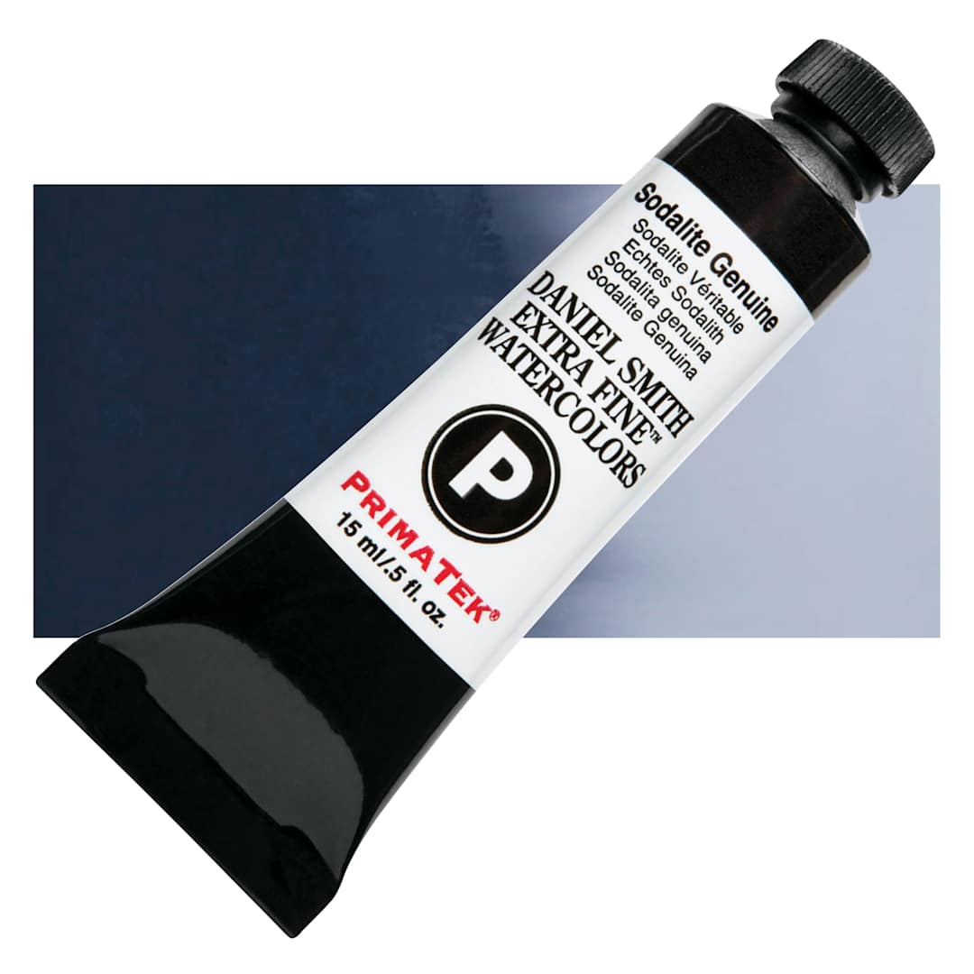 Open in modal - Daniel Smith Extra Fine Watercolor - PrimaTek, Sodalite Genuine, 15 ml Tube and swatch