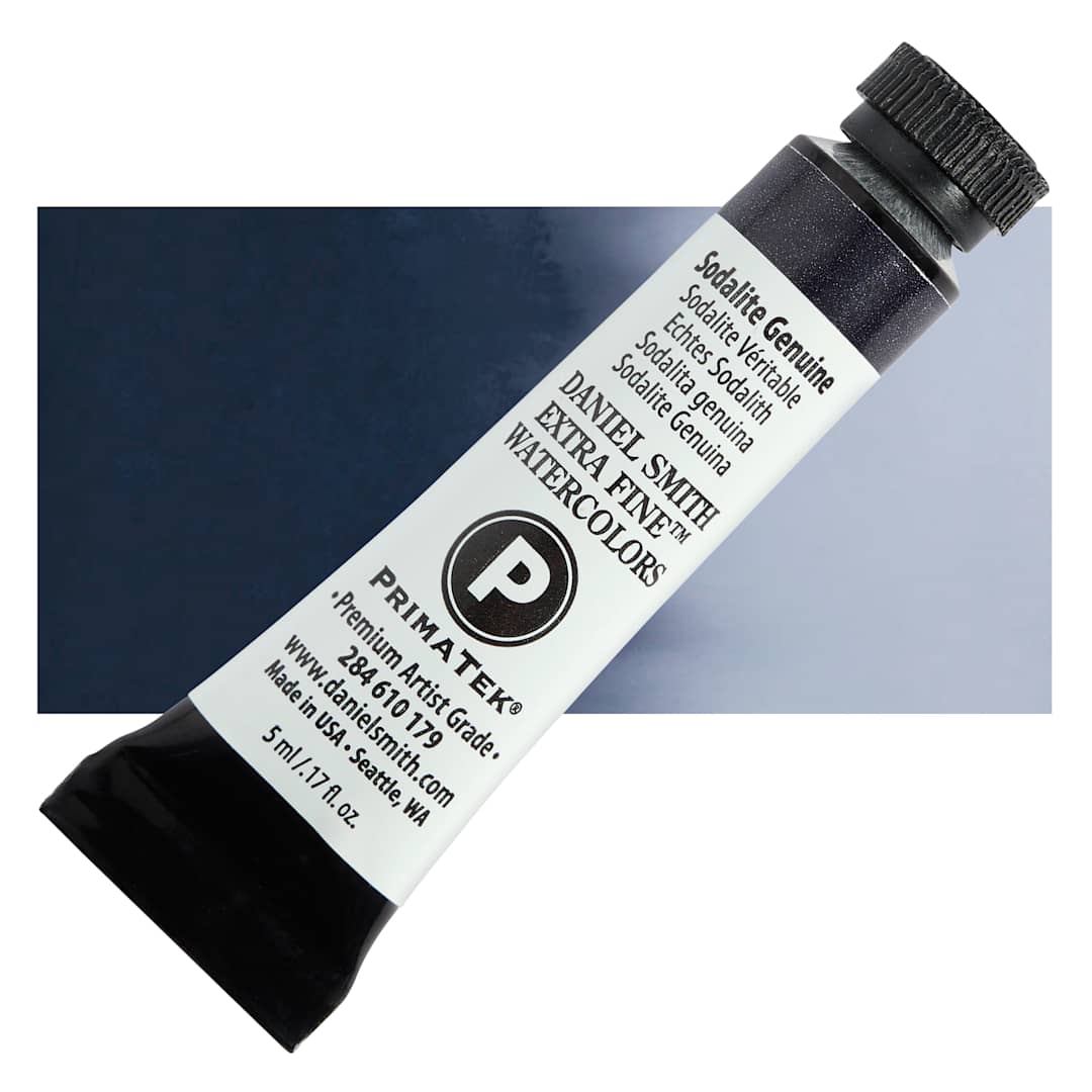 Open in modal - Daniel Smith Extra Fine Watercolor - PrimaTek, Sodalite Genuine, 5 ml Tube and swatch