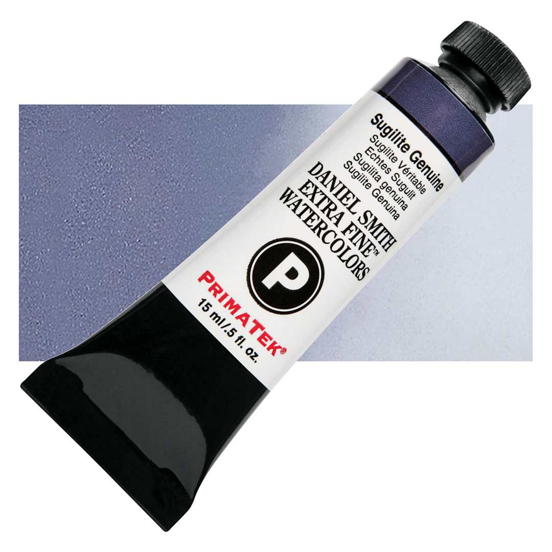 Open in modal - Daniel Smith Extra Fine Watercolor - PrimaTek, Sugilite Genuine, 15 ml Tube and swatch