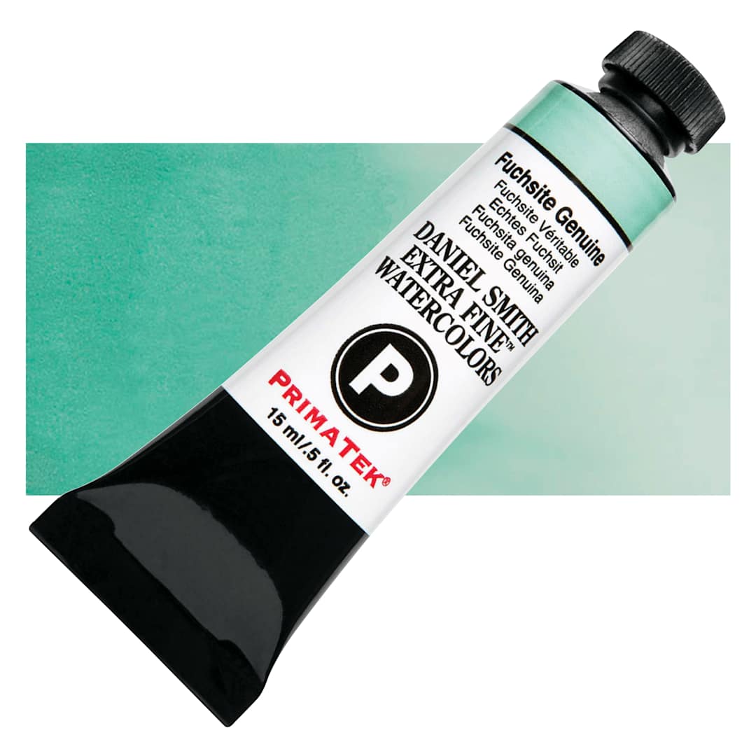 Open in modal - Daniel Smith Extra Fine Watercolor - PrimaTek, Fuschite Genuine, 15 ml Tube and swatch