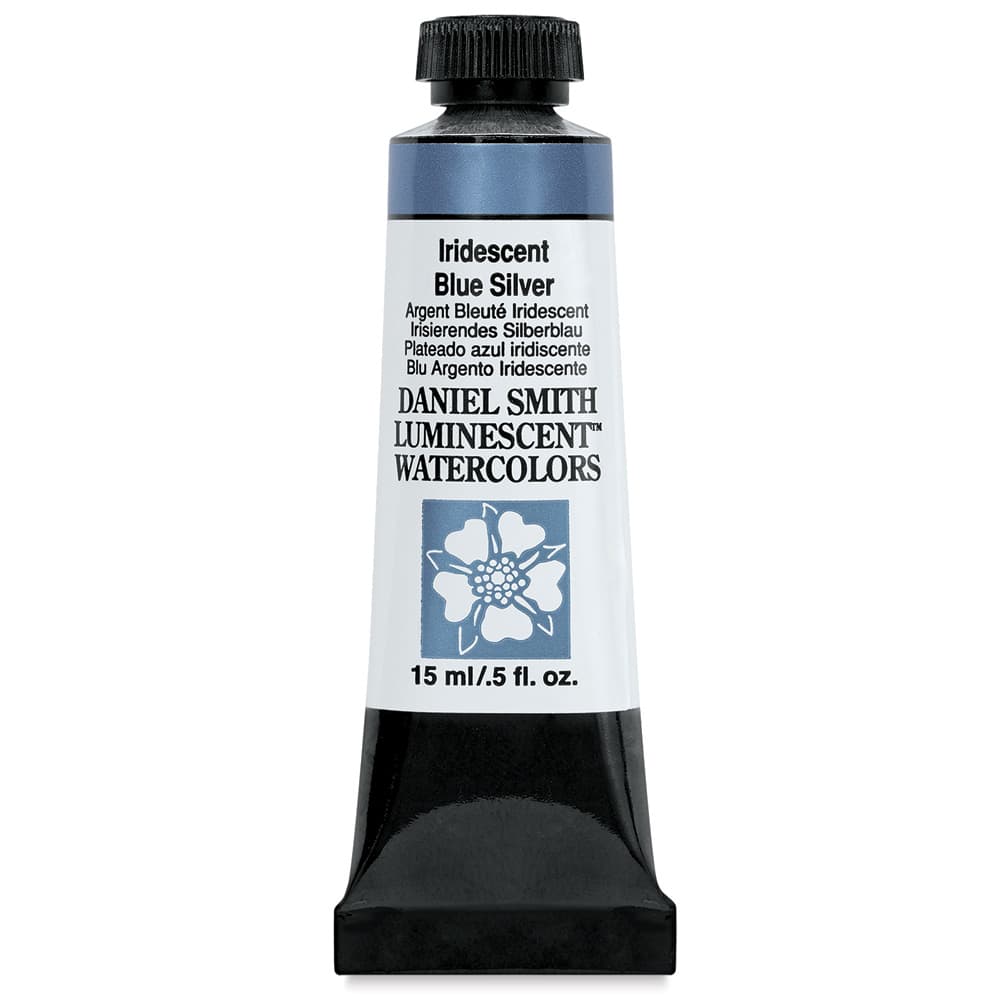 Open in modal - Daniel Smith Luminescent Watercolor - Iridescent Blue Silver, 15 ml, Tube