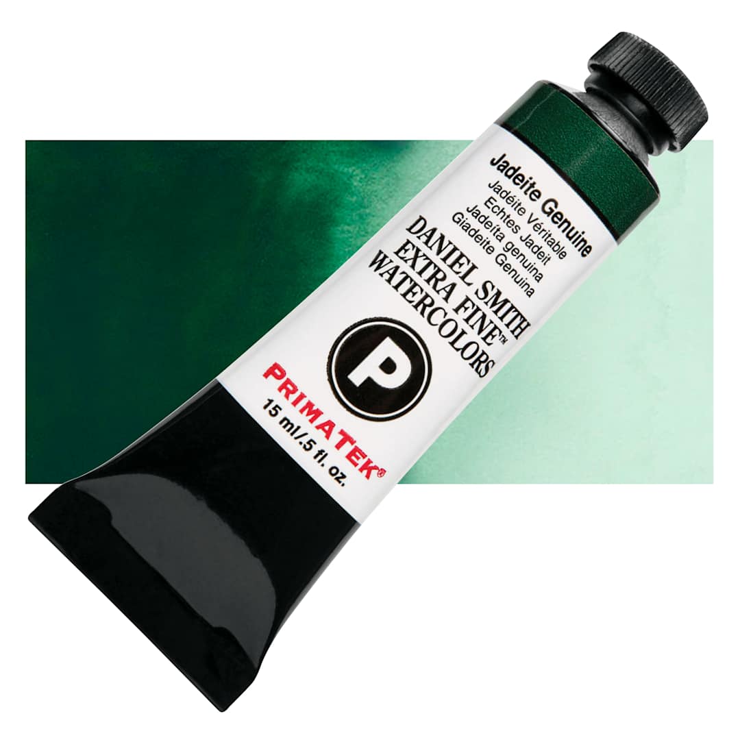 Open in modal - Daniel Smith Extra Fine Watercolor - PrimaTek, Jadeite Genuine, 15 ml Tube and swatch