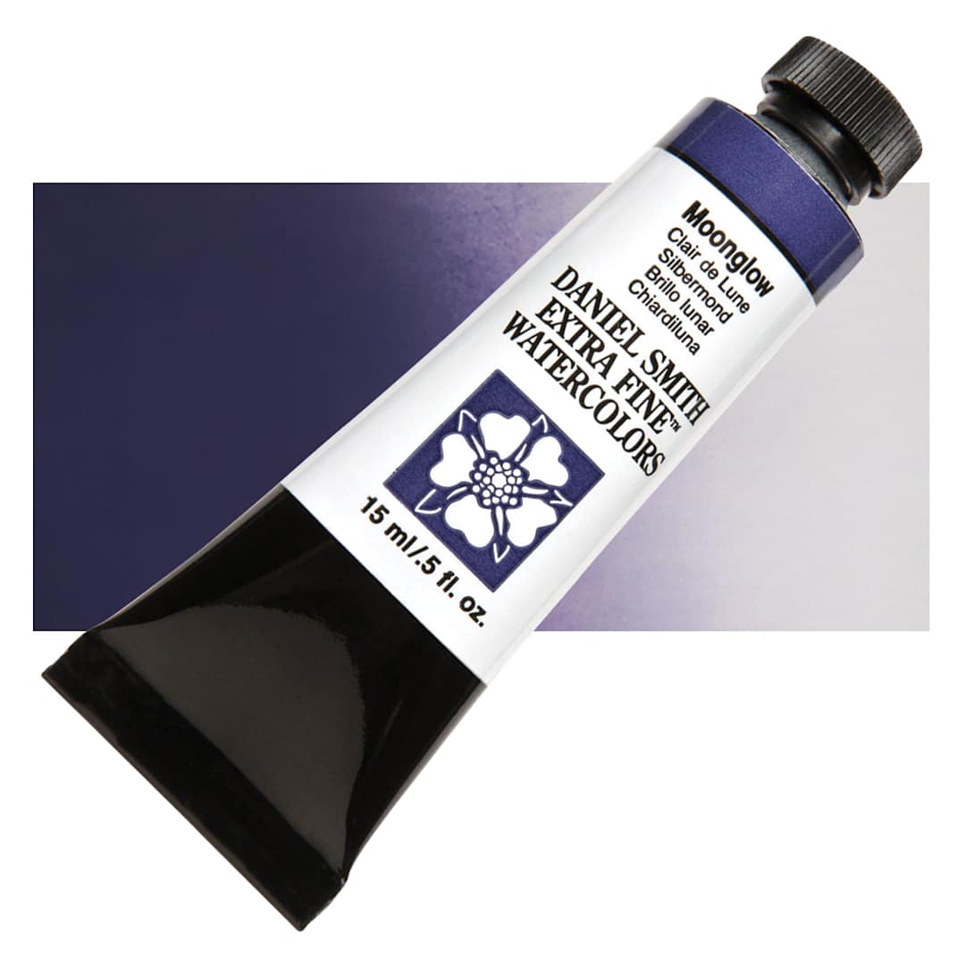 Open in modal - Daniel Smith Extra Fine Watercolor - Moonglow, 15 ml Tube and swatch