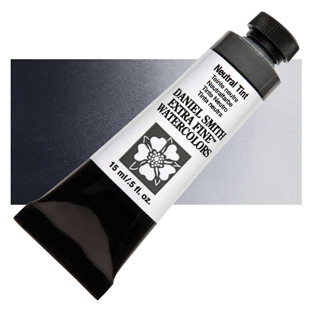 Open in modal - Daniel Smith Extra Fine Watercolor - Neutral Tint, 15 ml Tube and swatch