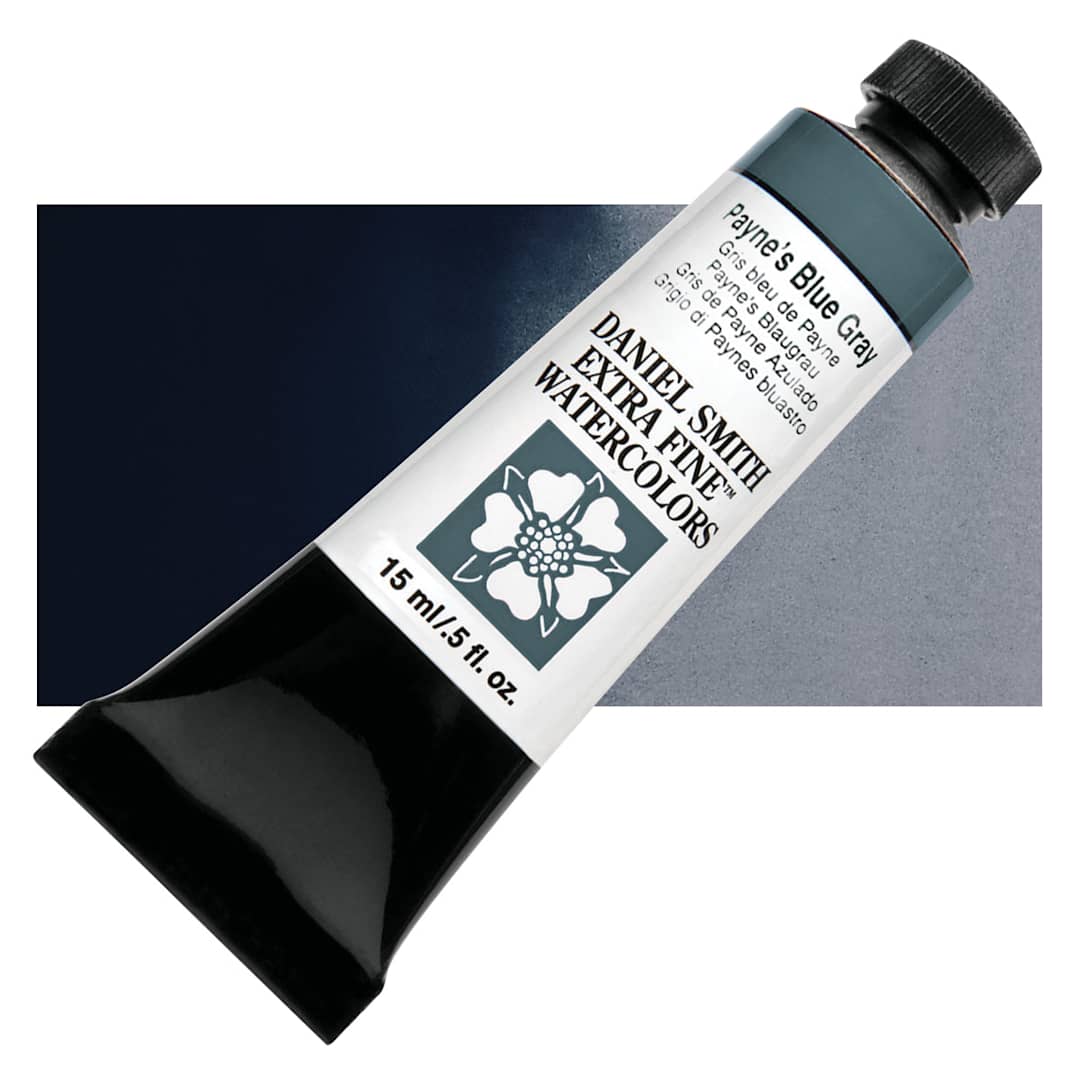 Open in modal - Daniel Smith Extra Fine Watercolor - Payne’s Blue-Gray, 15 ml and swatch