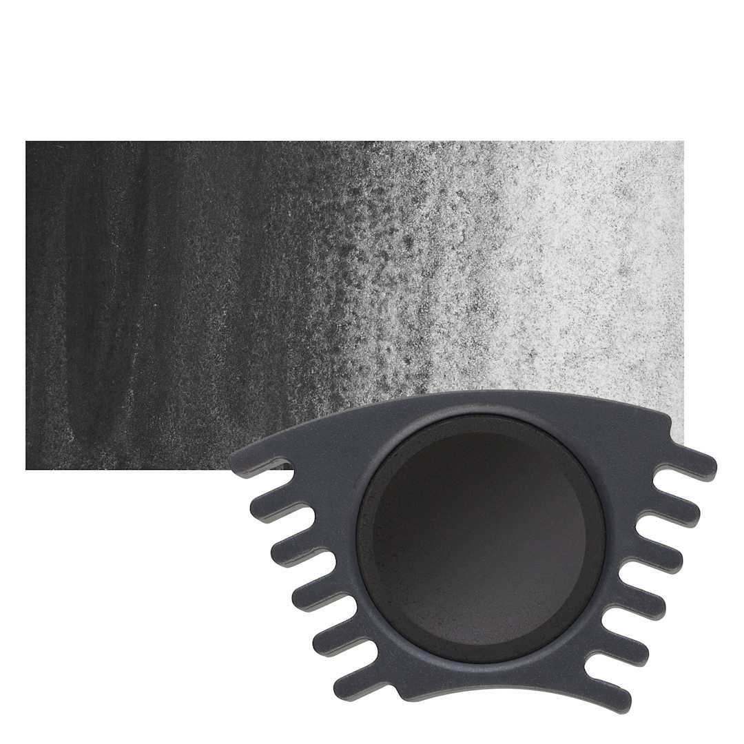 Open in modal - Faber Castell Connector Watercolor Paints - Black Refill pan and swatch