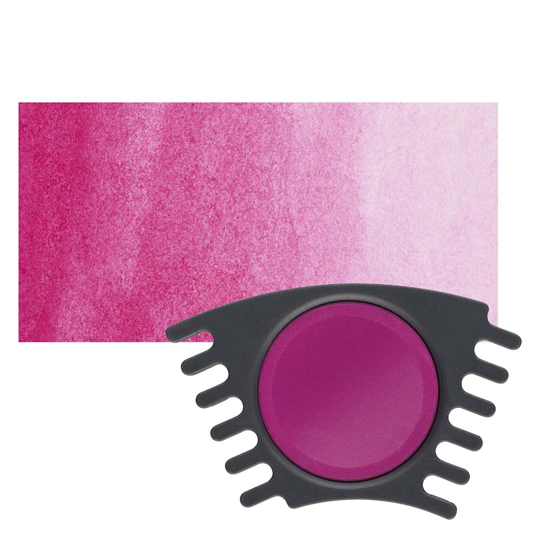 Open in modal - Faber Castell Connector Watercolor Paints - Magenta Refill pan and swatch