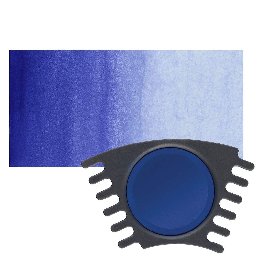 Open in modal - Faber Castell Connector Watercolor Paints - Ultramarine Refill pan and swatch
