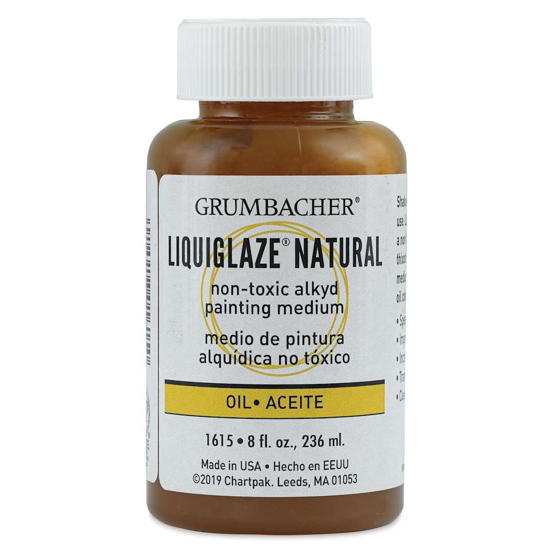 Open in modal - Weber Liquiglaze Natural Oil Medium - Front view of 8 oz bottle