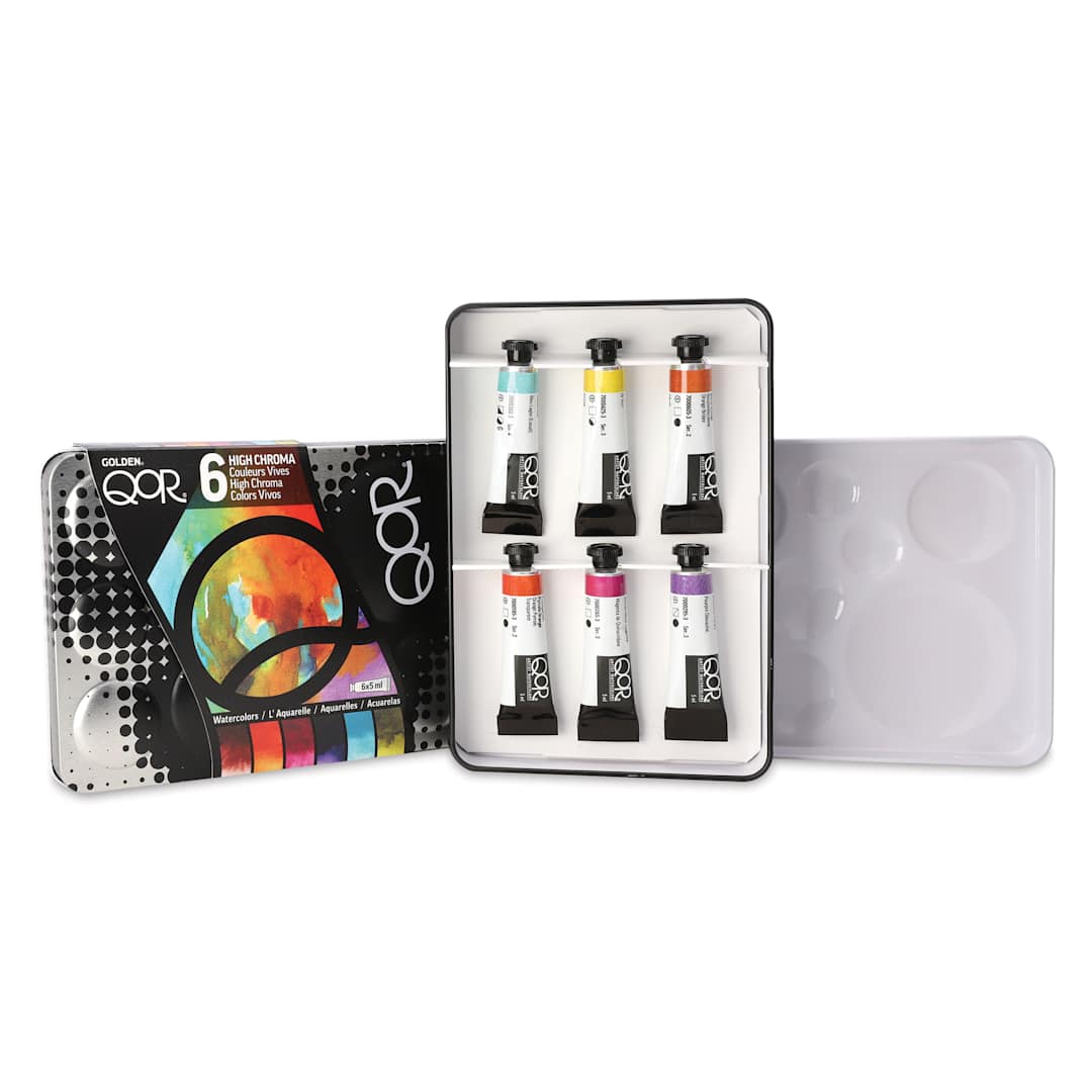 Open in modal - QoR Watercolor Set - High Chroma Set of 6 Tubes