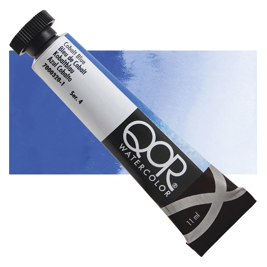 Open in modal - QoR Modern Watercolor - Cobalt Blue, 11 ml tube and swatch
