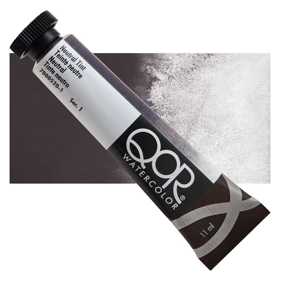 Open in modal - QoR Modern Watercolor - Neutral Tint, 11 ml tube and swatch