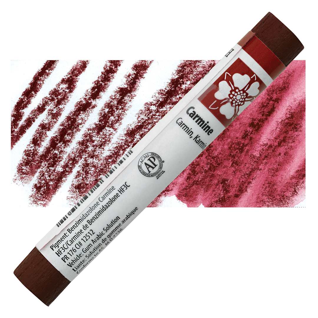 Open in modal - Daniel Smith Watercolor Stick - Carmine stick and swatch