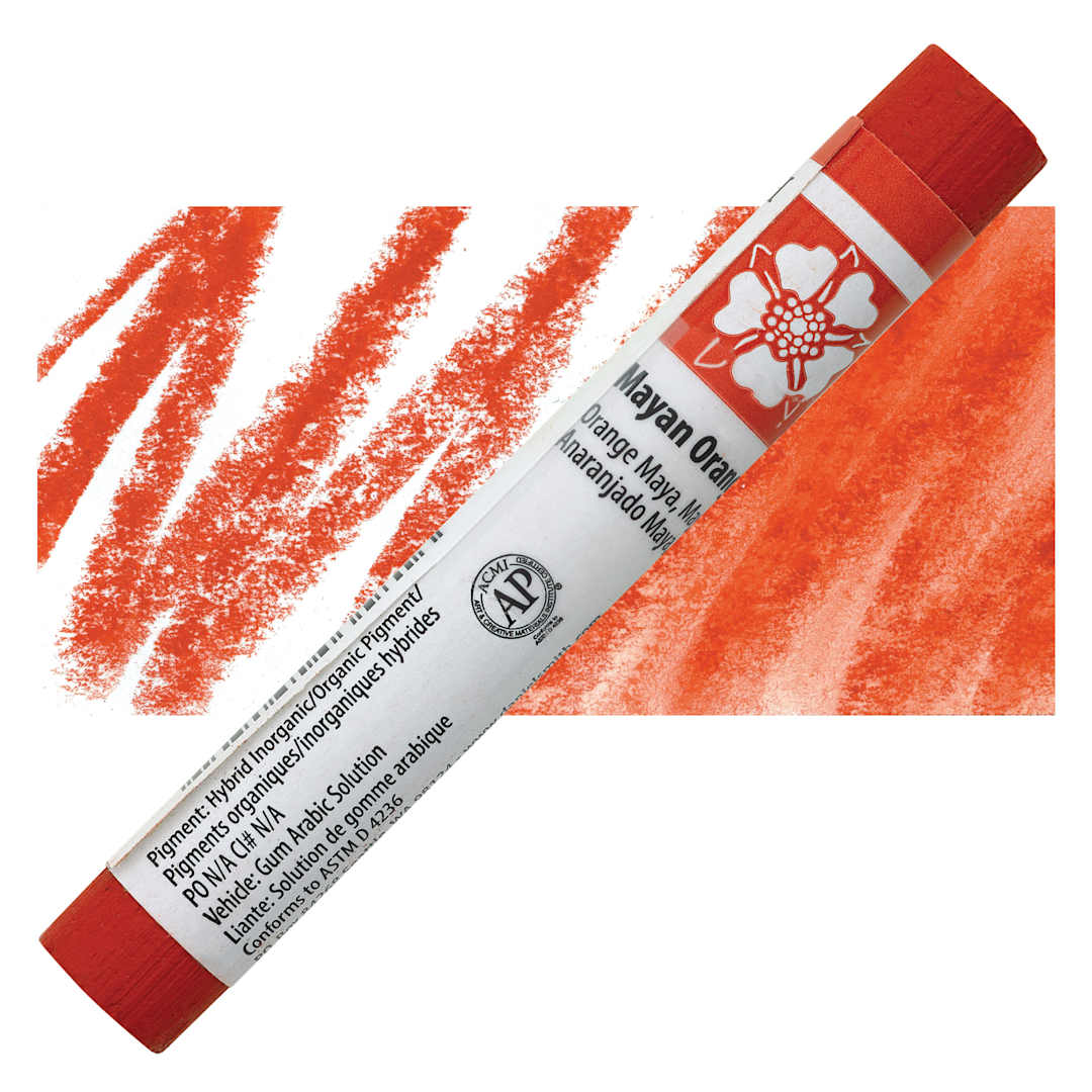 Open in modal - Daniel Smith Watercolor Stick - Mayan Orange stick and swatch