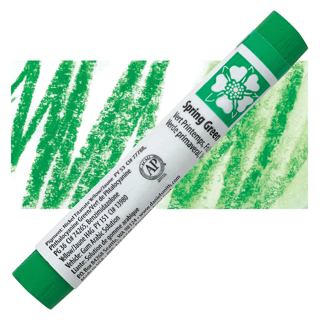 Open in modal - Daniel Smith Watercolor Stick - Spring Green stick and swatch