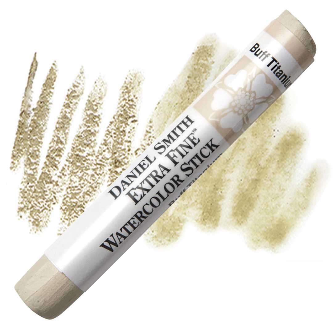Open in modal - Daniel Smith Watercolor Stick - Buff Titanium stick and swatch