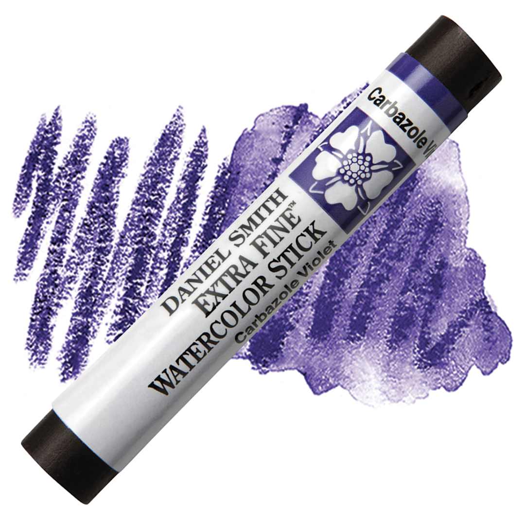 Open in modal - Daniel Smith Watercolor Stick - Carbazole Violet stick and swatch